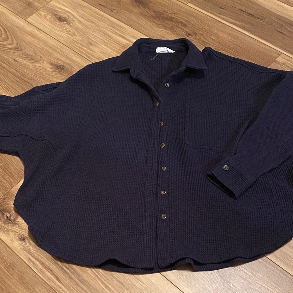 CJLA Waffle Knit Button Down